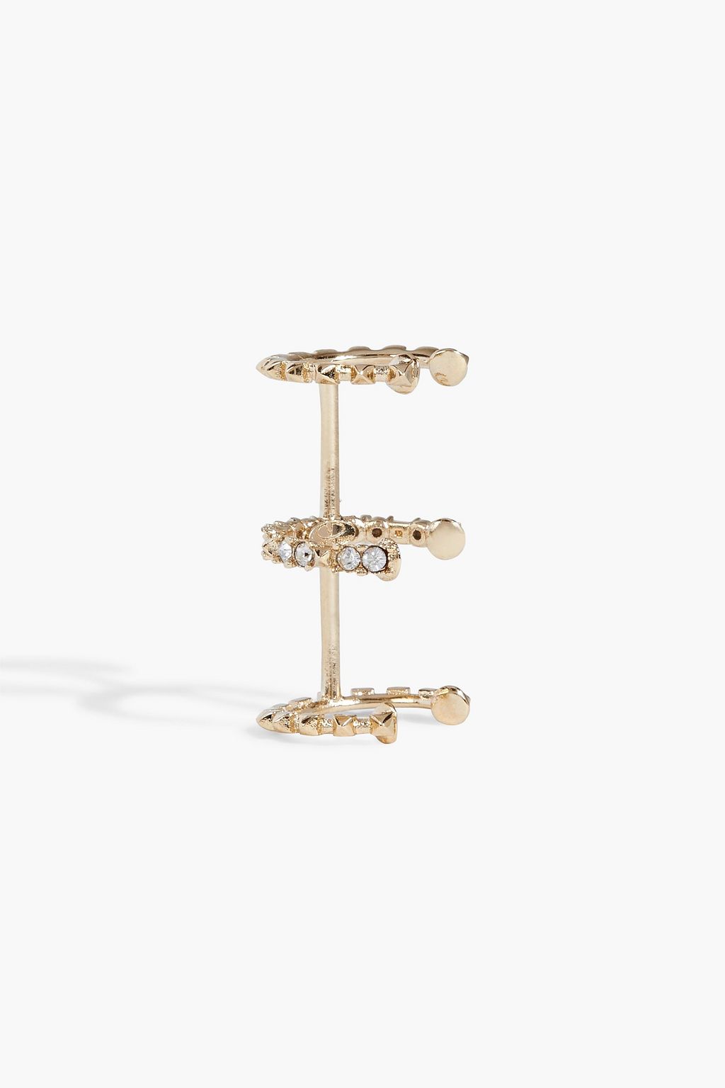 VALENTINO GARAVANI Goldtone crystal ear cuffs THE