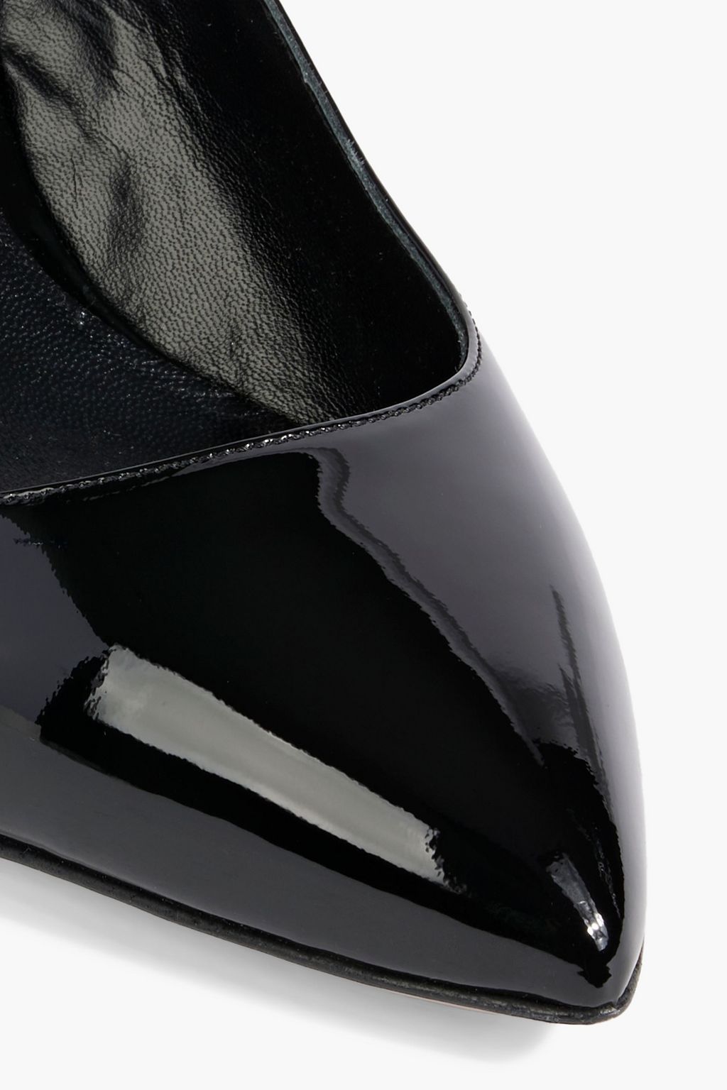 VALENTINO GARAVANI Ringstud patent-leather slingback pumps