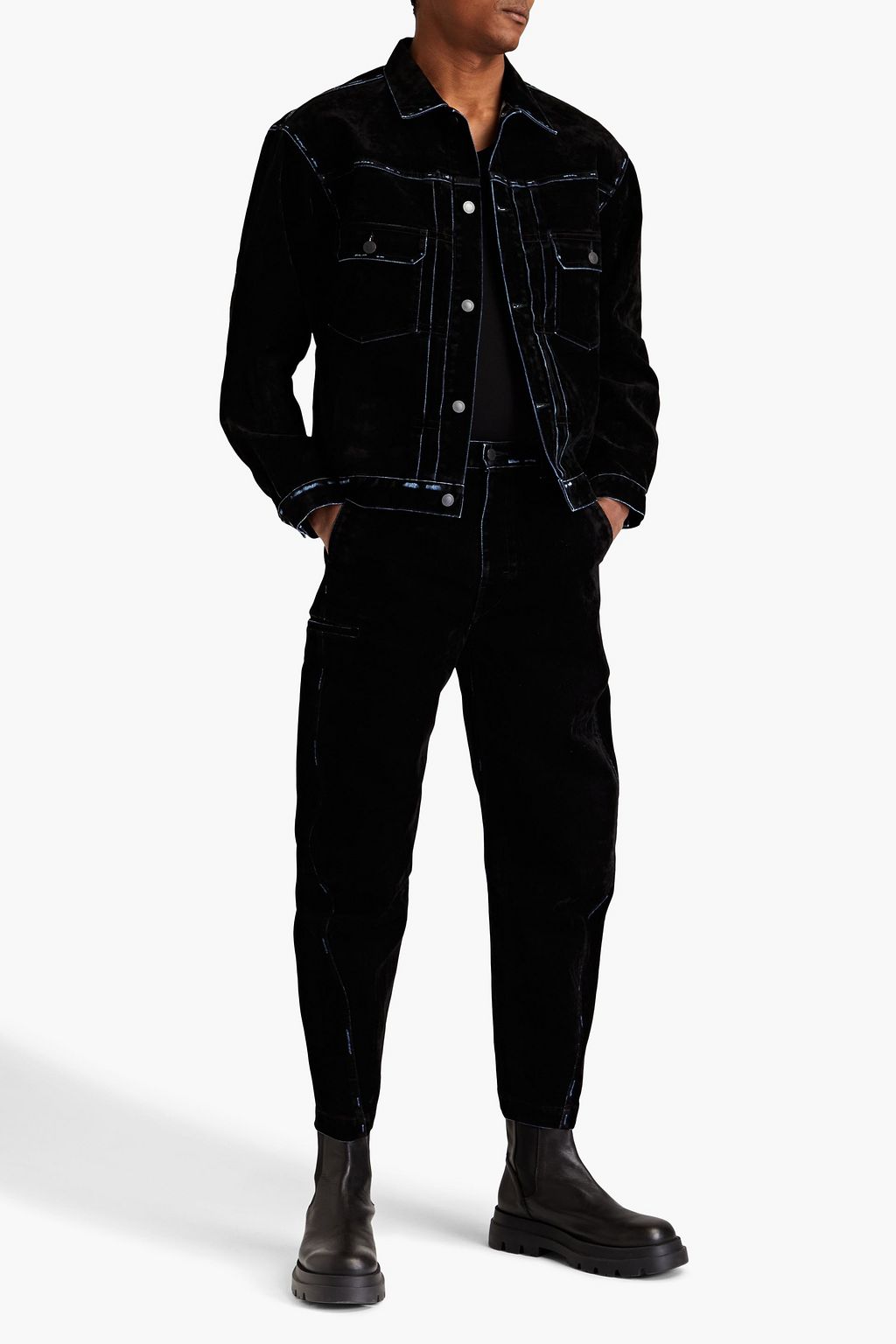JOHN ELLIOTT 코튼 혼방 벨벳 팬츠