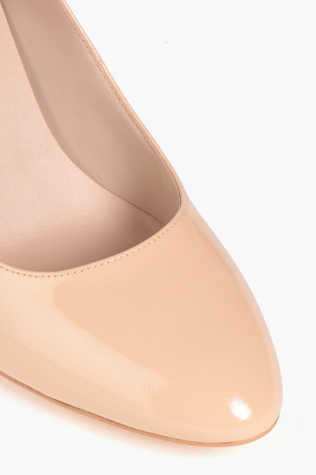 STUART WEITZMAN حذاء ’أريانا’ بكعب عالٍ مقاس 80 من الجلد اللامع