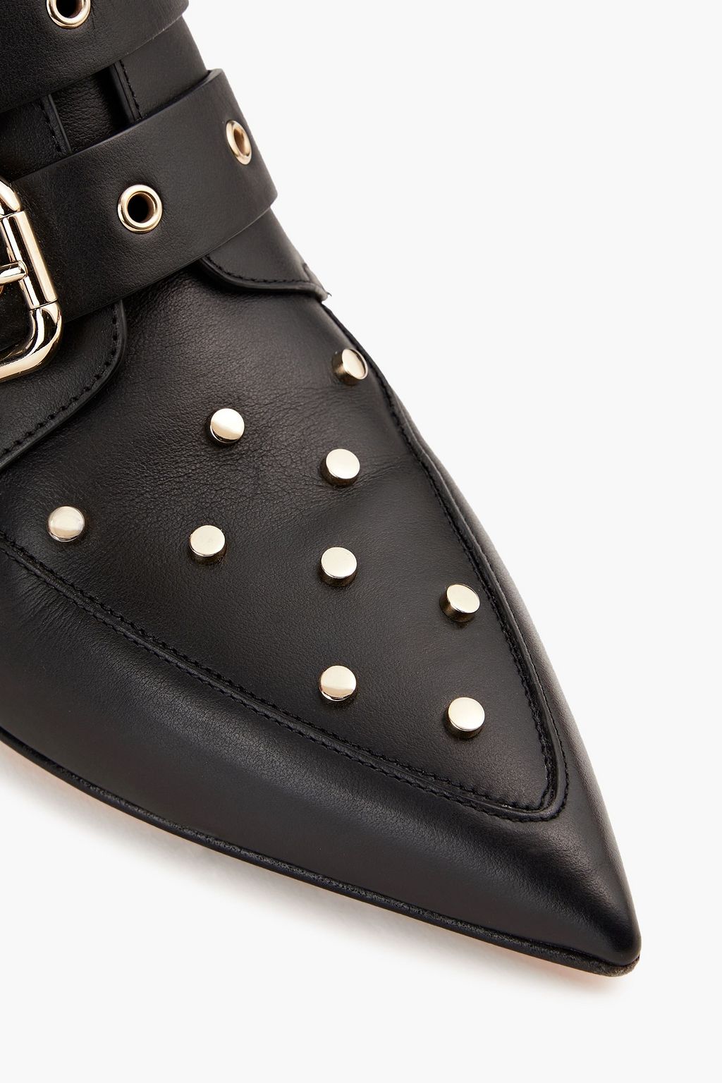 RED(V) Studded leather ankle boots