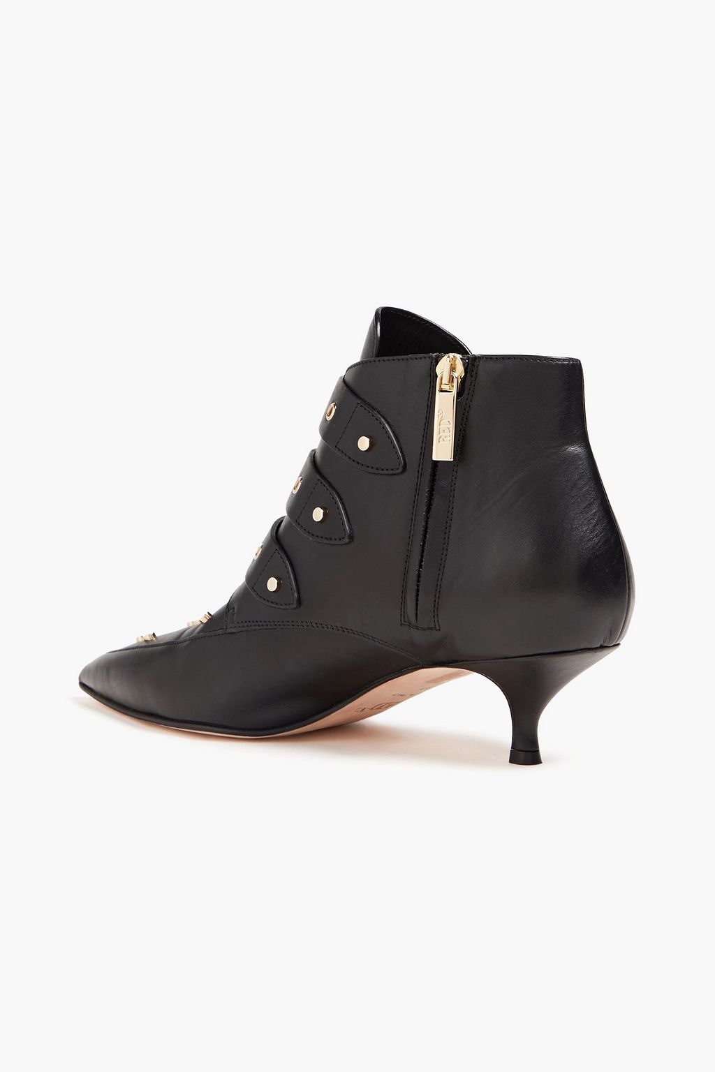 RED(V) Studded leather ankle boots