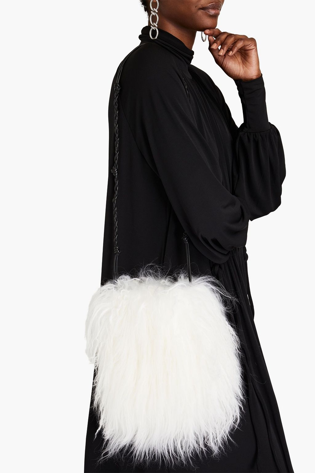 JIL SANDER Shearling shoulder bag