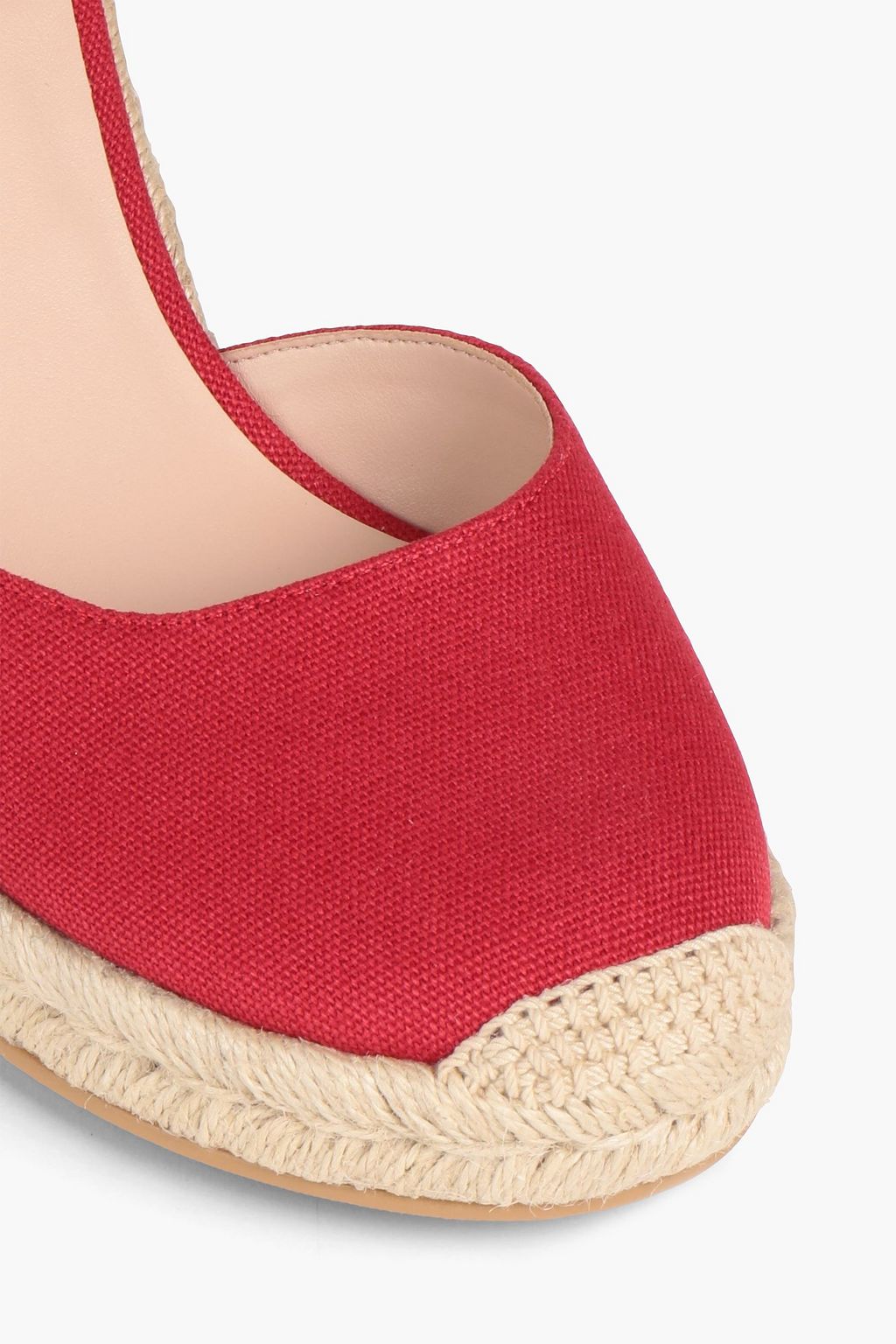 STUART WEITZMAN Mykonos canvas wedge espadrilles