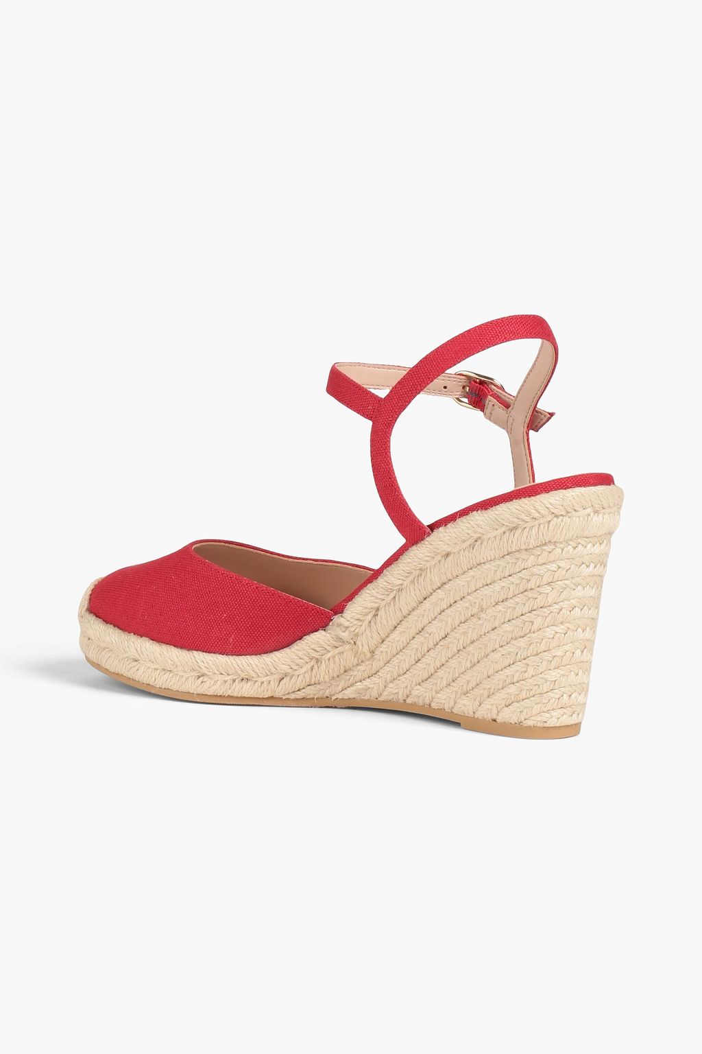 STUART WEITZMAN Mykonos canvas wedge espadrilles