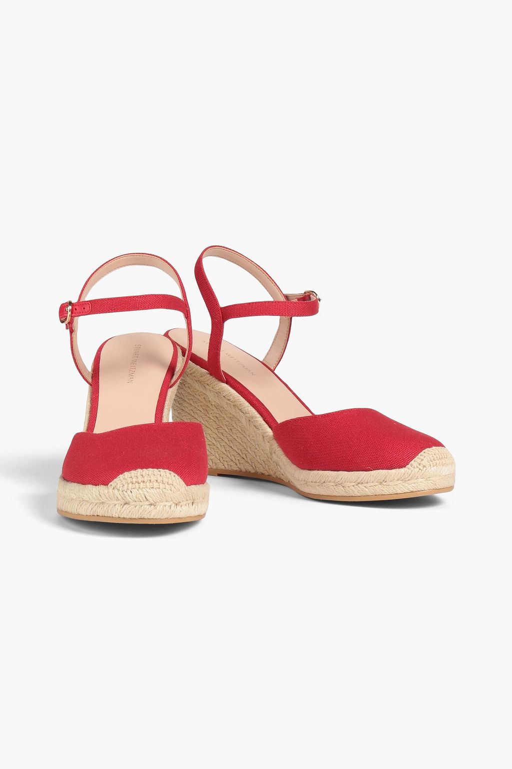 STUART WEITZMAN Mykonos canvas wedge espadrilles