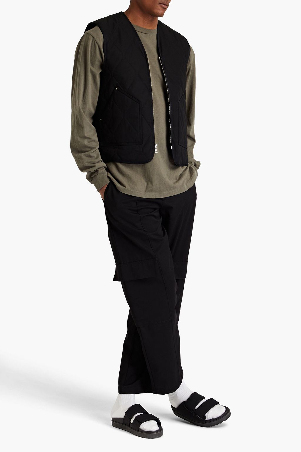 JOHN ELLIOTT Deck paneled quilted cotton-ripstop vest