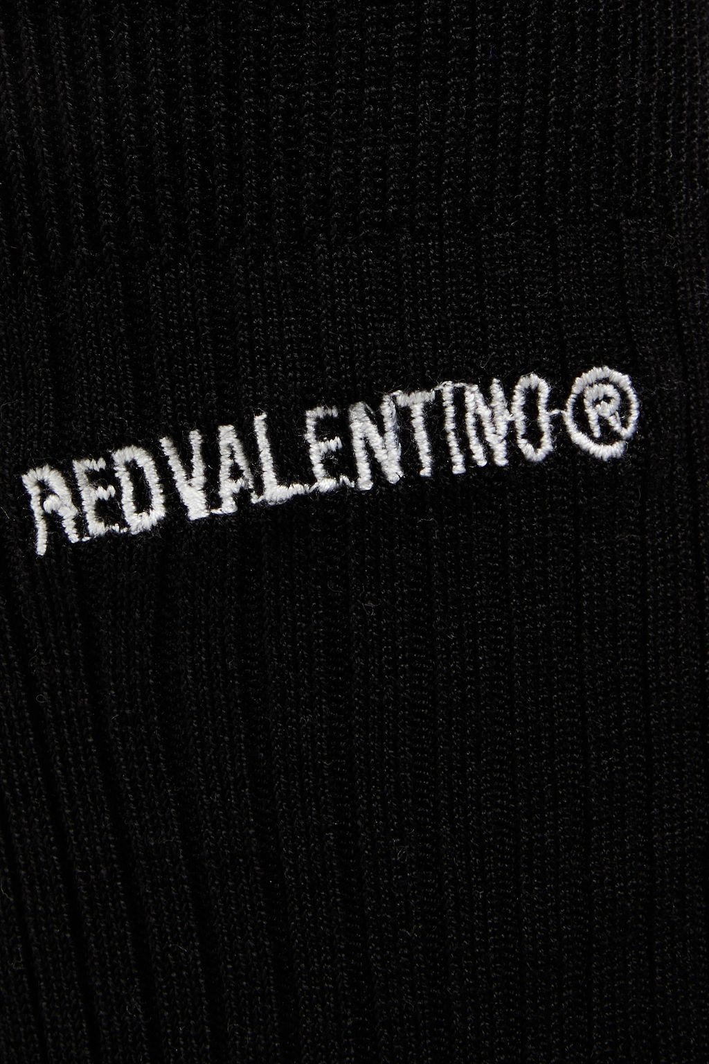 REDVALENTINO Ribbed cotton-blend socks