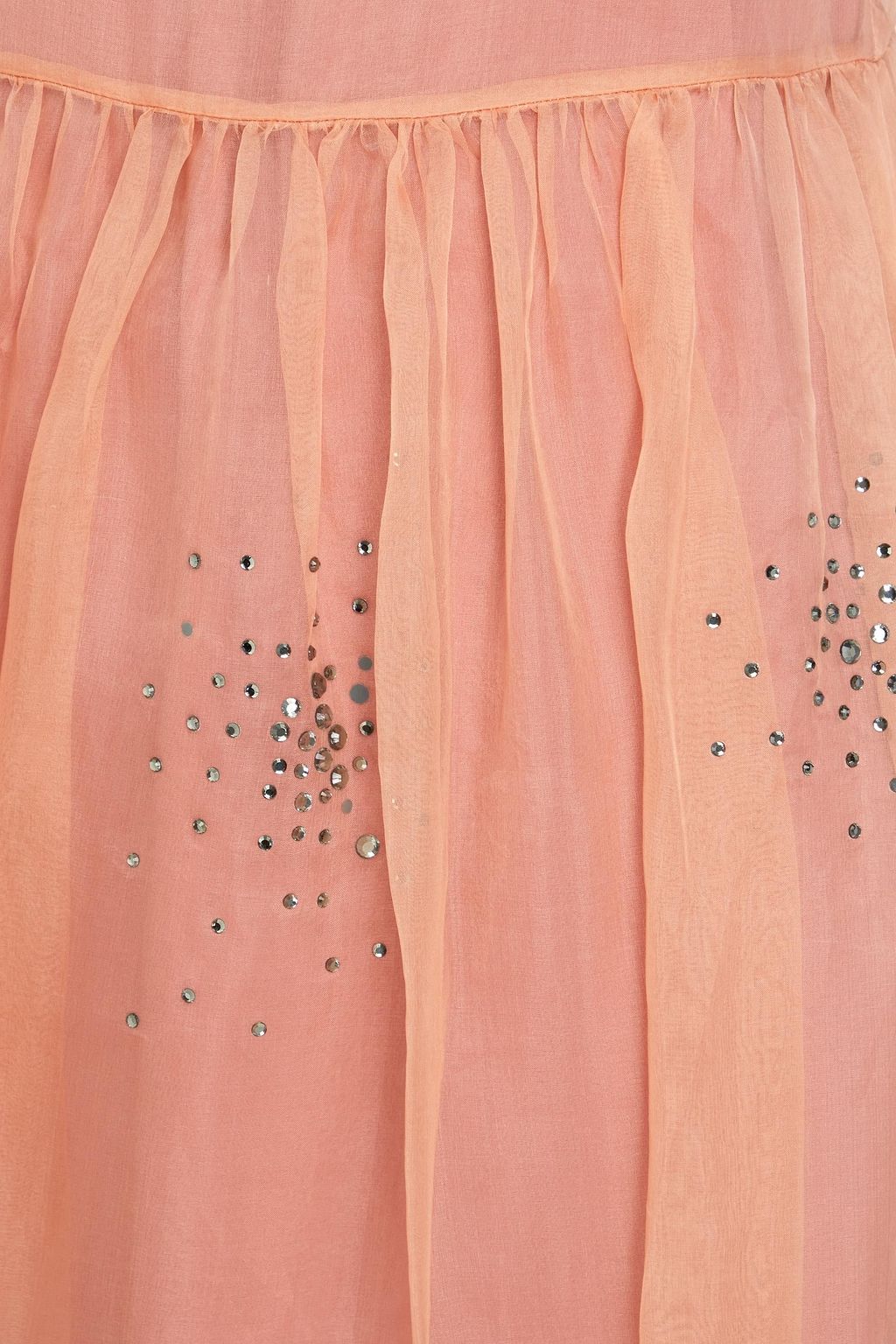 REDVALENTINO Crystal-embellished silk-organza midi dress