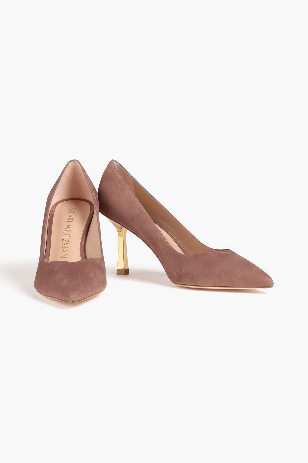 STUART WEITZMAN حذاء «آني إكس» بكعب عالٍ مقاس 85 من الجلد السويدي