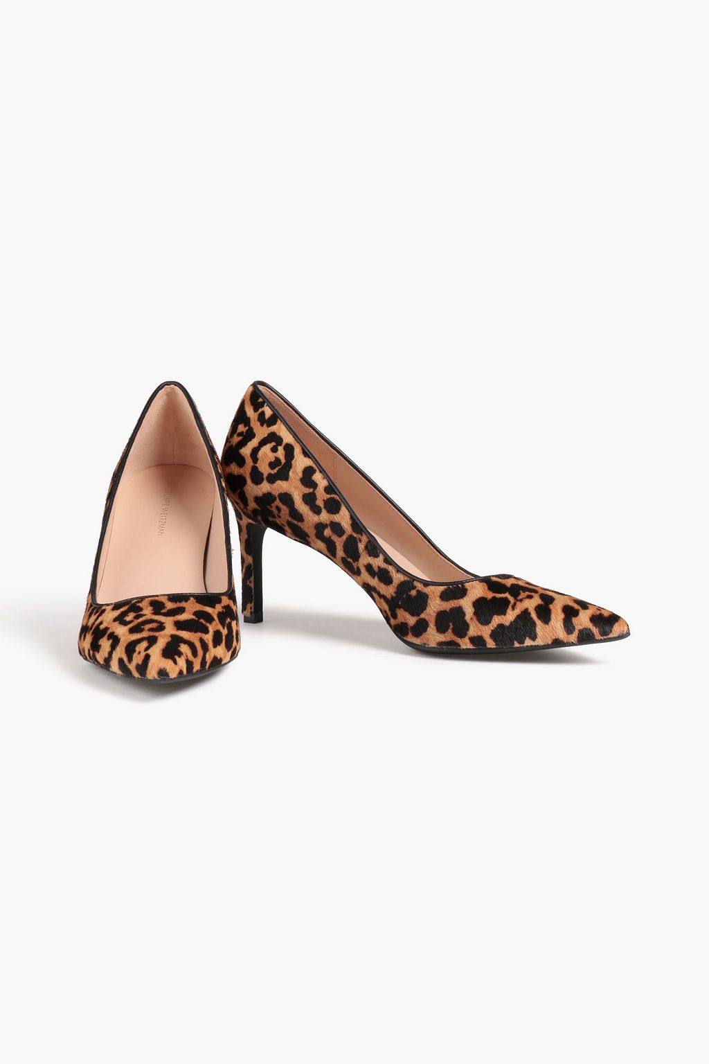 STUART WEITZMAN Dancer 75 leopard-print calf hair pumps