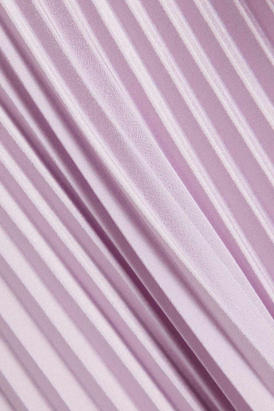 Redv Pleated Crepe De Chine Turtleneck Midi Dress In Lilac