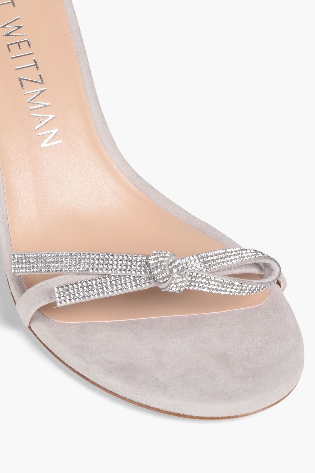 STUART WEITZMAN صندل من الجلد السويدي مزين بزخارف