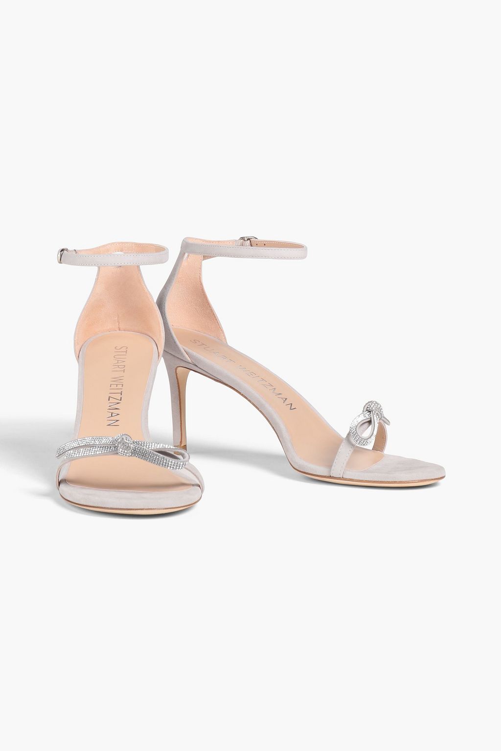 STUART WEITZMAN صندل من الجلد السويدي مزين بزخارف