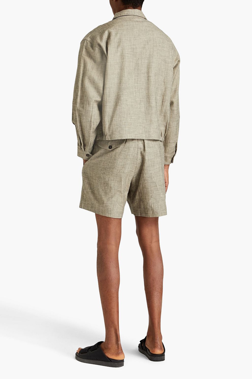 JOHN ELLIOTT Pleated cotton-blend shorts