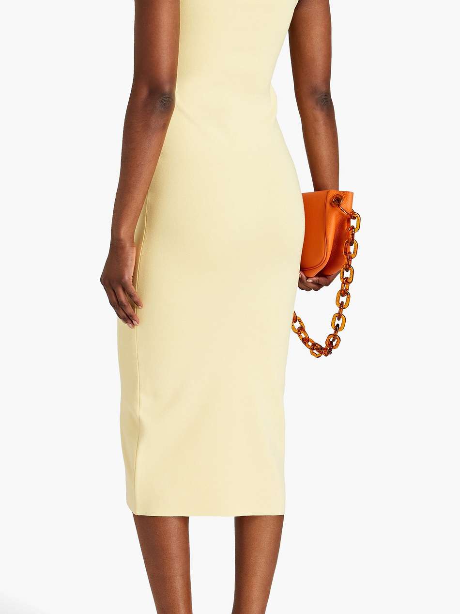 cutout stretch-knit midi dress