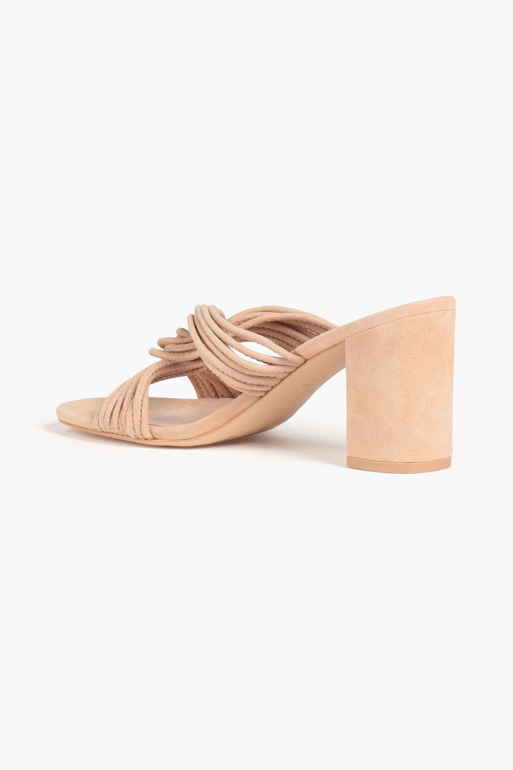 STUART WEITZMAN Twist Block 75 スエード ミュール ツイスト入り