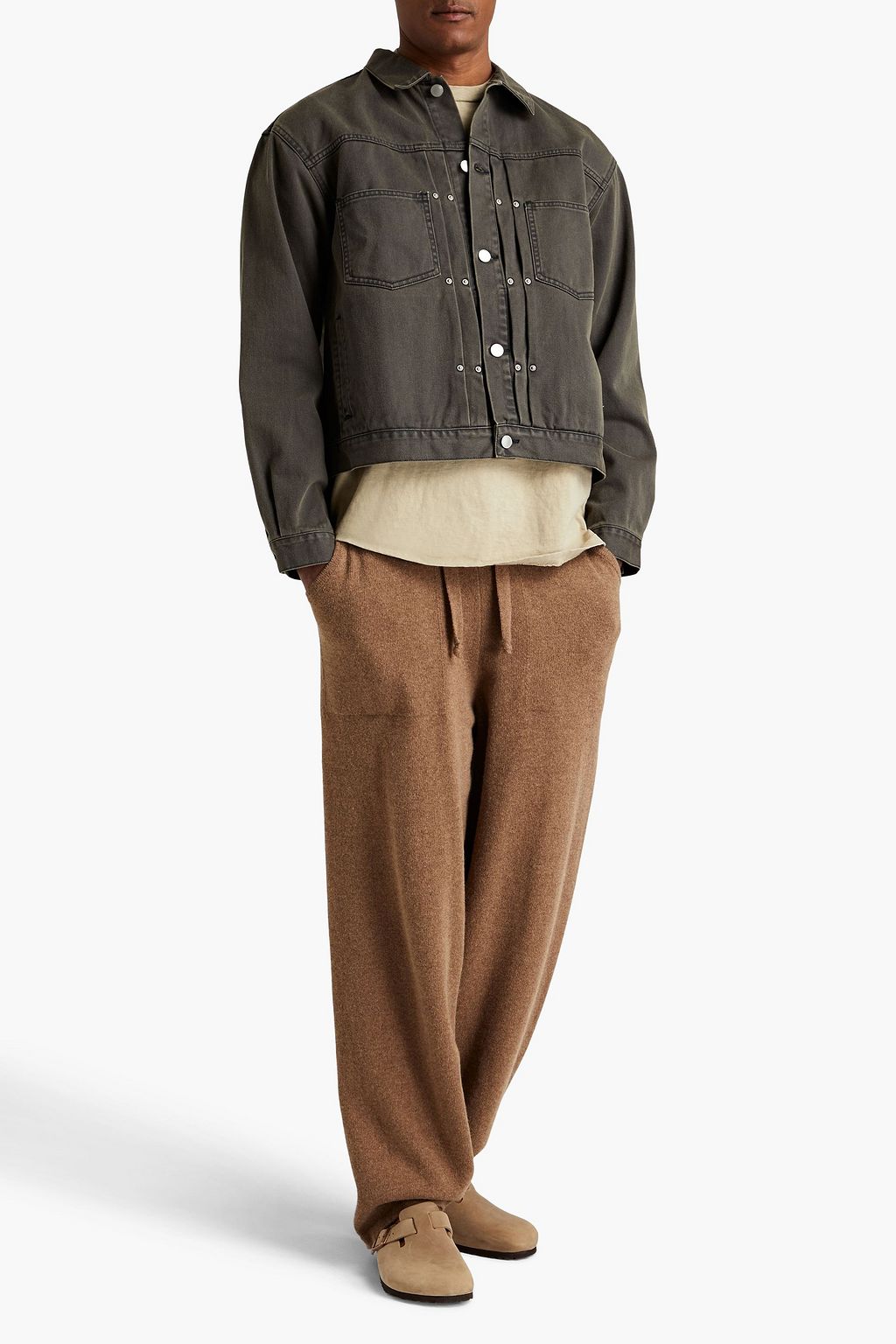 JOHN ELLIOTT Thumper pleated denim jacket