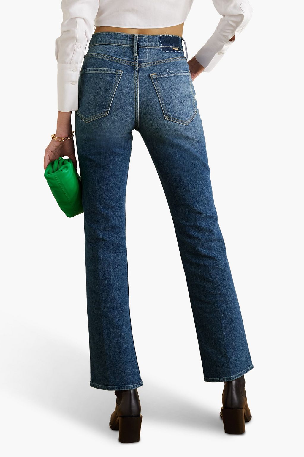 MOTHER The Tripper Sneak hoch sitzende Jeans mit geradem Bein