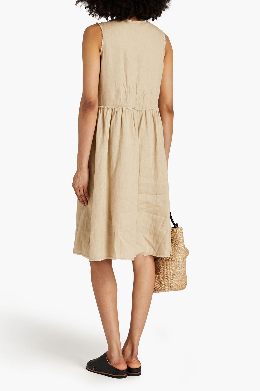 ATM ANTHONY THOMAS MELILLO Gathered linen-gauze dress