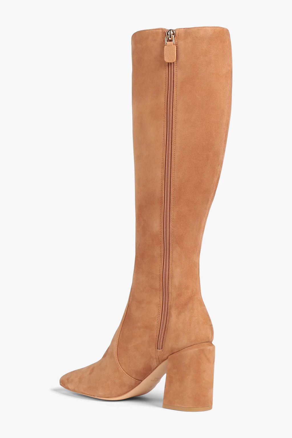 STUART WEITZMAN بوت بطول الركبة «أفينو» من جلد السويد بكعب مقاس 85