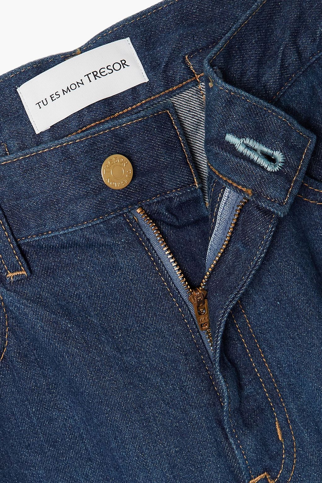 TU ES MON TRÉSOR Larimar high-rise wide-leg jeans