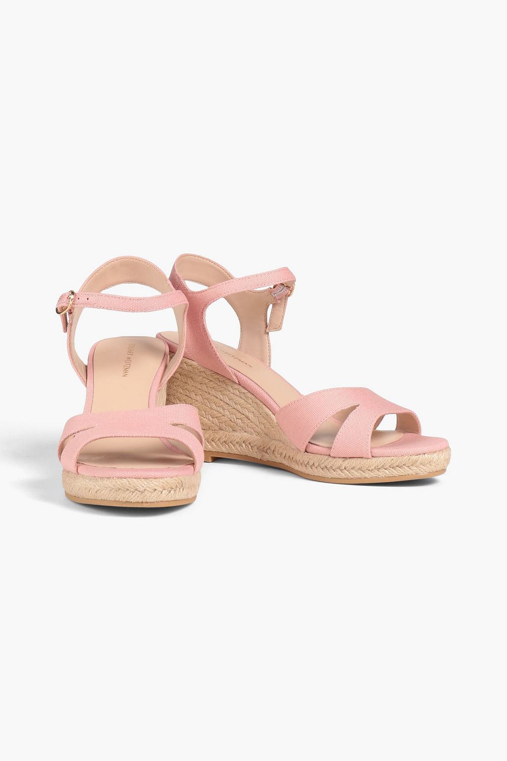 STUART WEITZMAN Mykonos canvas espadrille wedge sandals | THE OUTNET