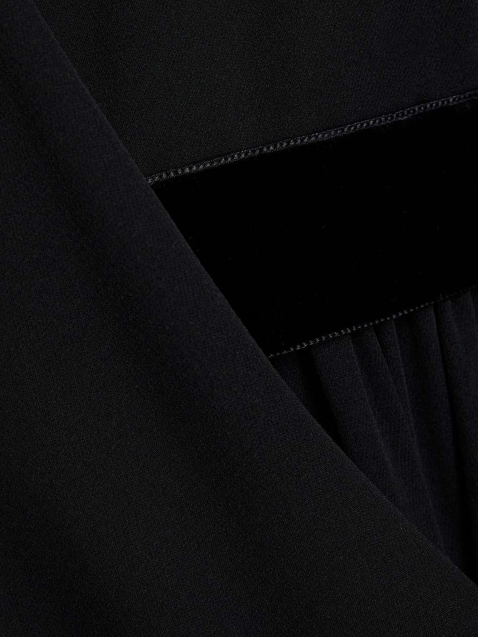 cape-effect ruffled silk-crepe mini dress