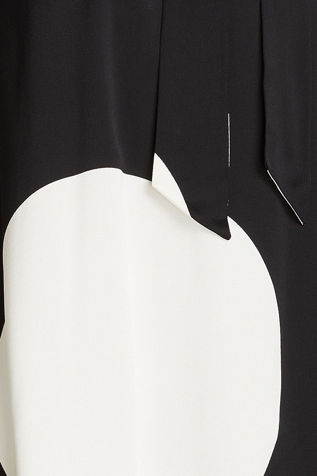 VALENTINO GARAVANI Geraffte Bluse aus glänzendem Crêpe mit Polka-Dots