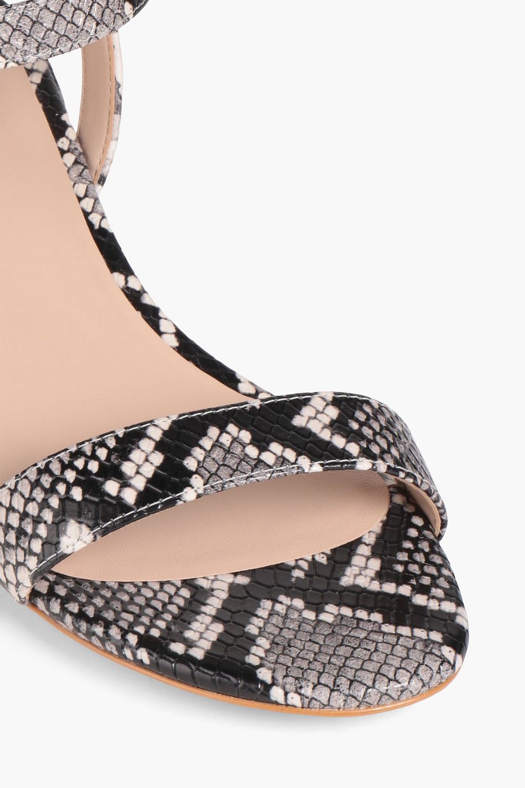 STUART WEITZMAN Dancer 35 スネーク風レザー サンダル