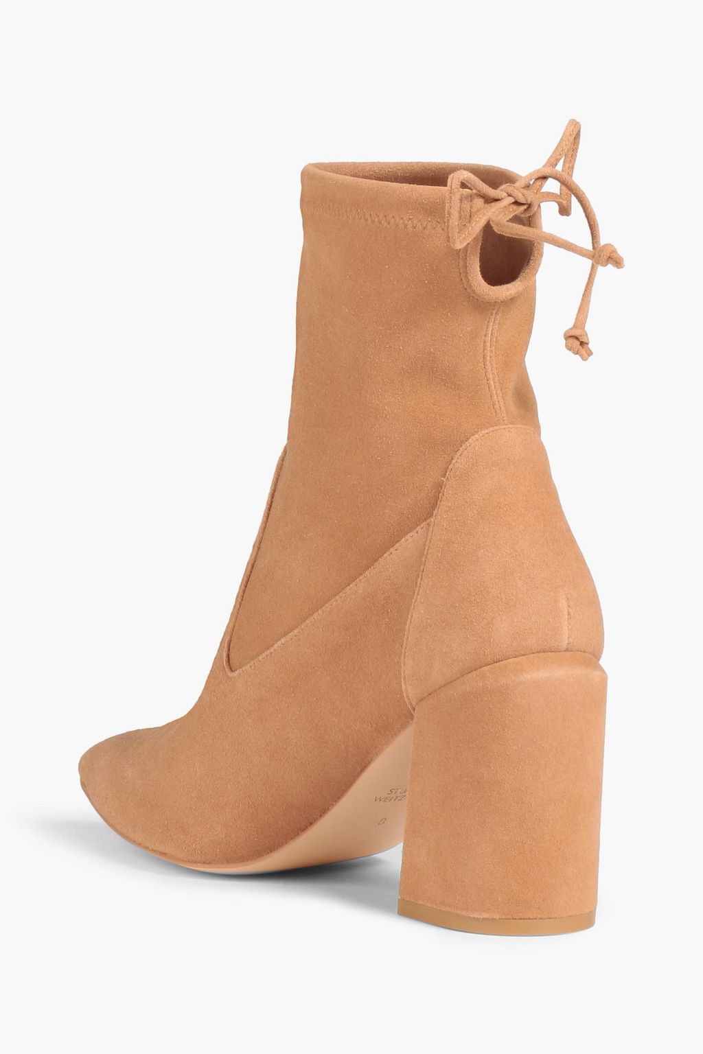 STUART WEITZMAN Avenue 85 City Block Ankle Boots aus Veloursleder