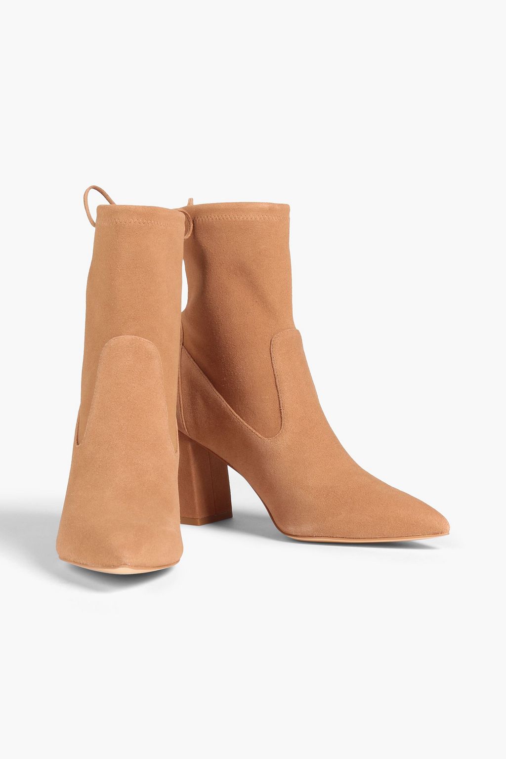 STUART WEITZMAN Avenue 85 City Block Ankle Boots aus Veloursleder