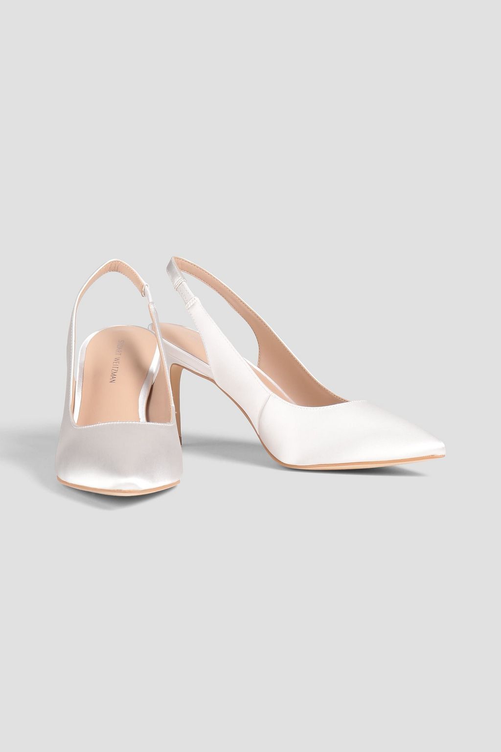 STUART WEITZMAN Dancer 75 satin slingback pumps
