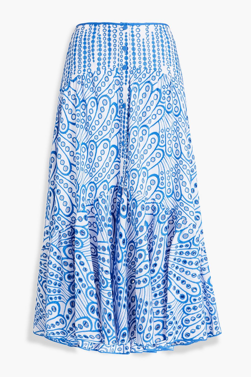 Cotton peasant deals skirt blue
