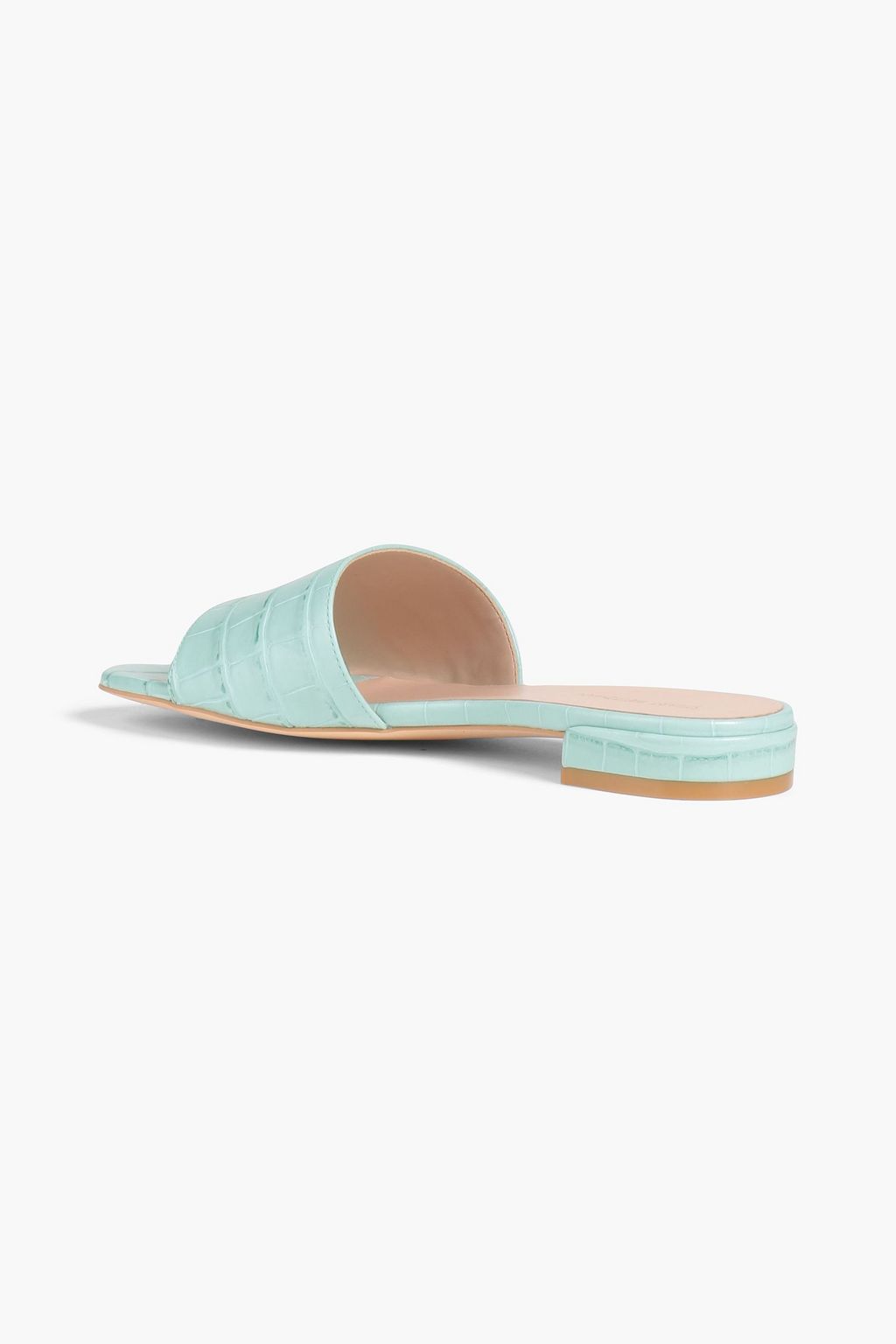 STUART WEITZMAN Catherine クロコ風レザー スライドサンダル