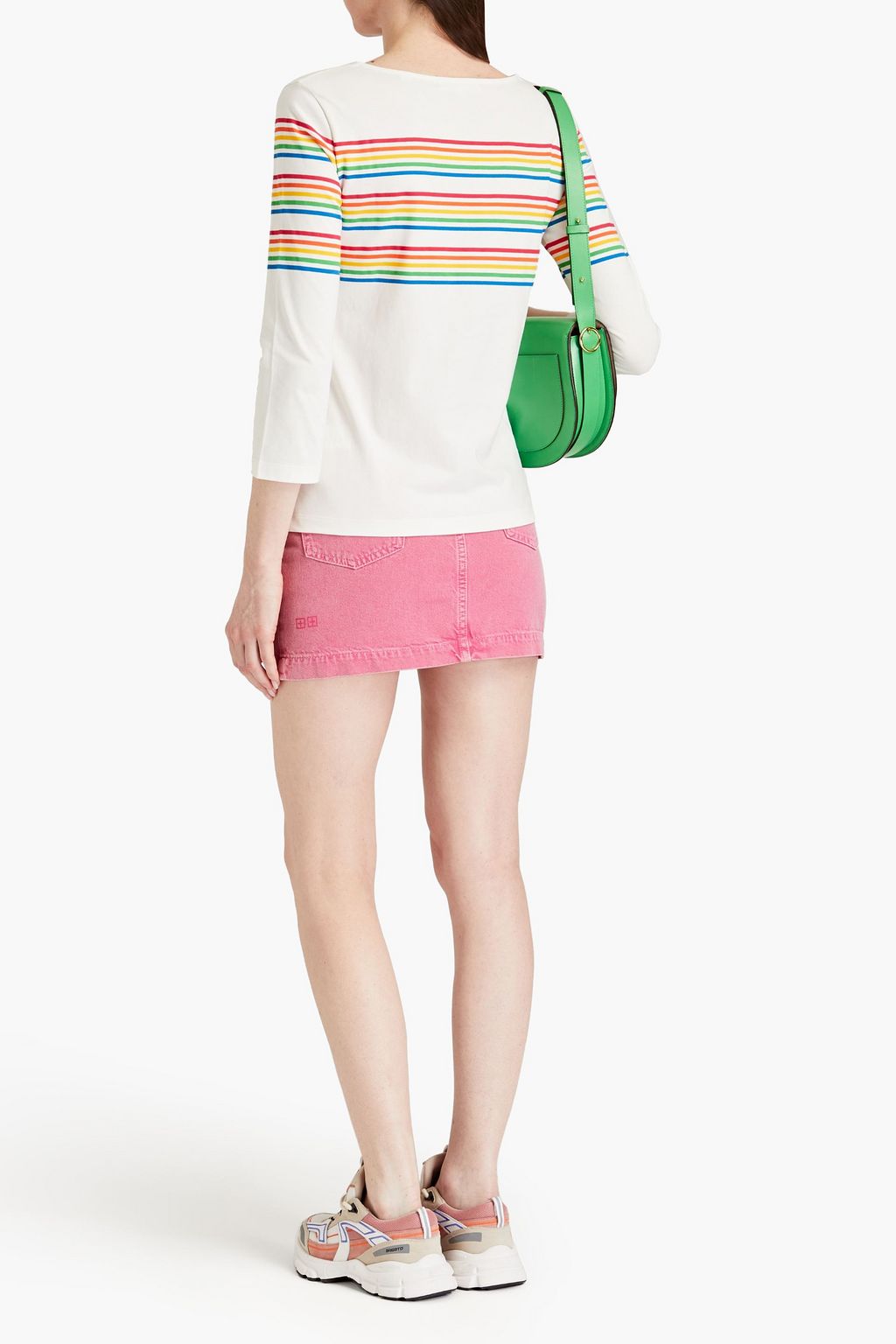 CHINTI & PARKER Striped cotton-jersey top