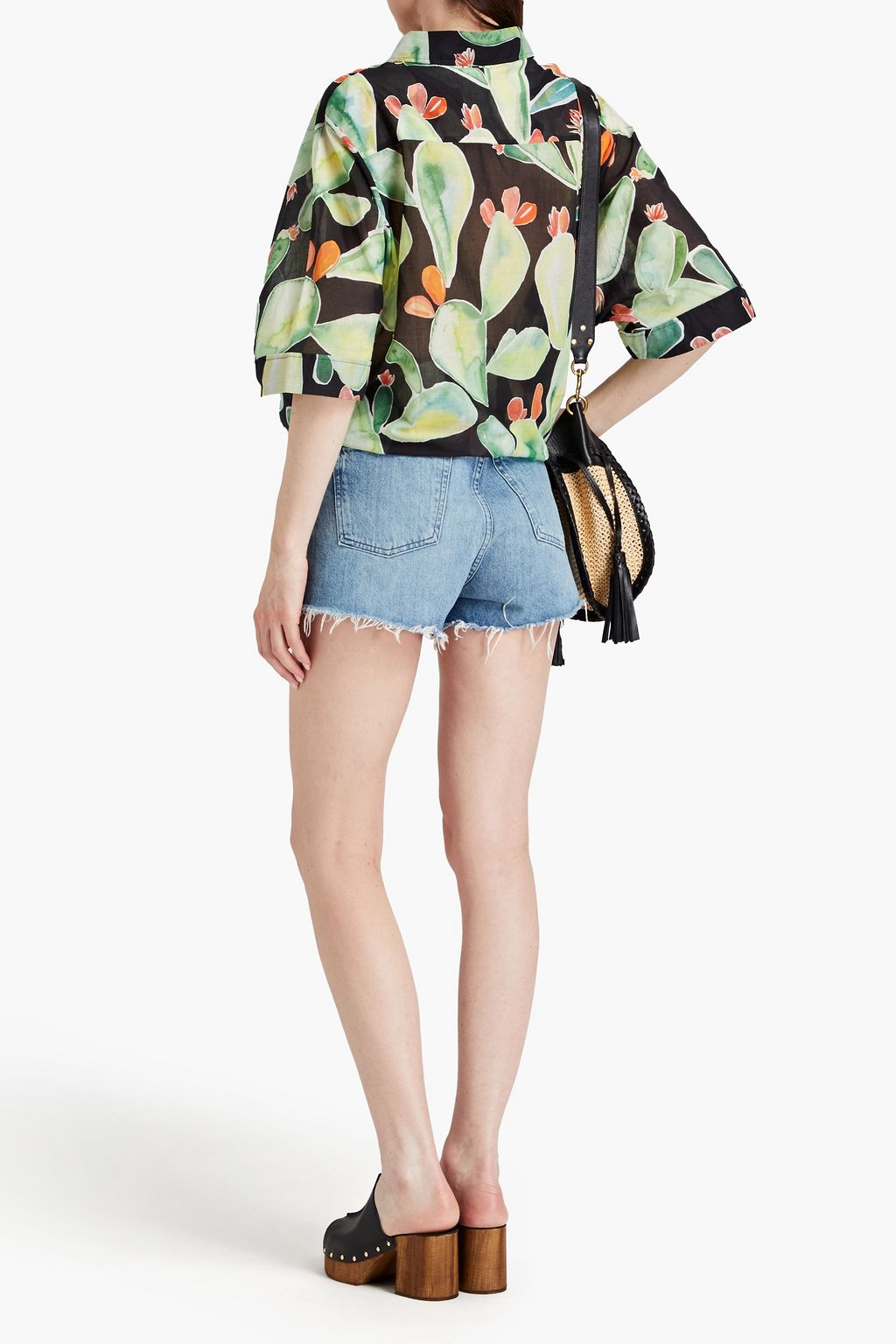 CHARO RUIZ IBIZA Jade printed cotton-voile shirt