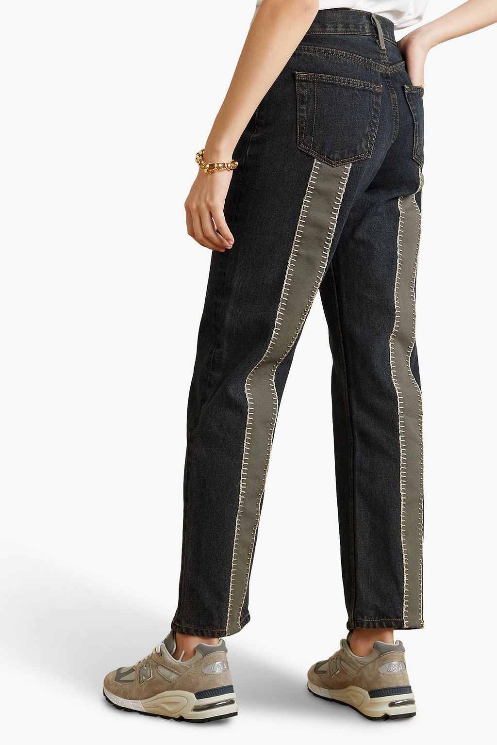 STILL HERE Fisherman Childhood hoch sitzende Jeans mit geradem Bein und Einsätzen