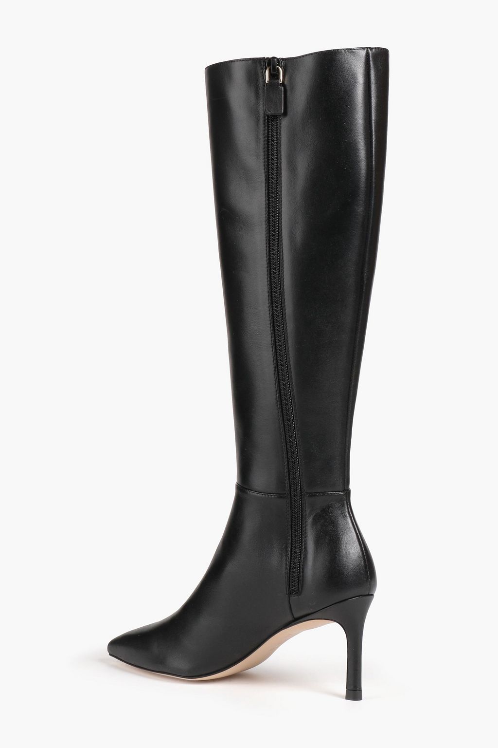 STUART WEITZMAN بوت بطول الركبة “أفينيو” من الجلد بكعب مقاس 75