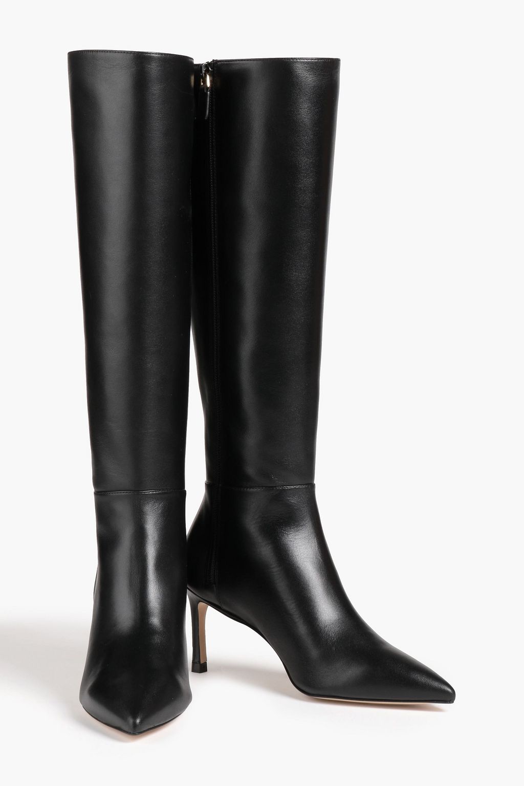 STUART WEITZMAN بوت بطول الركبة “أفينيو” من الجلد بكعب مقاس 75