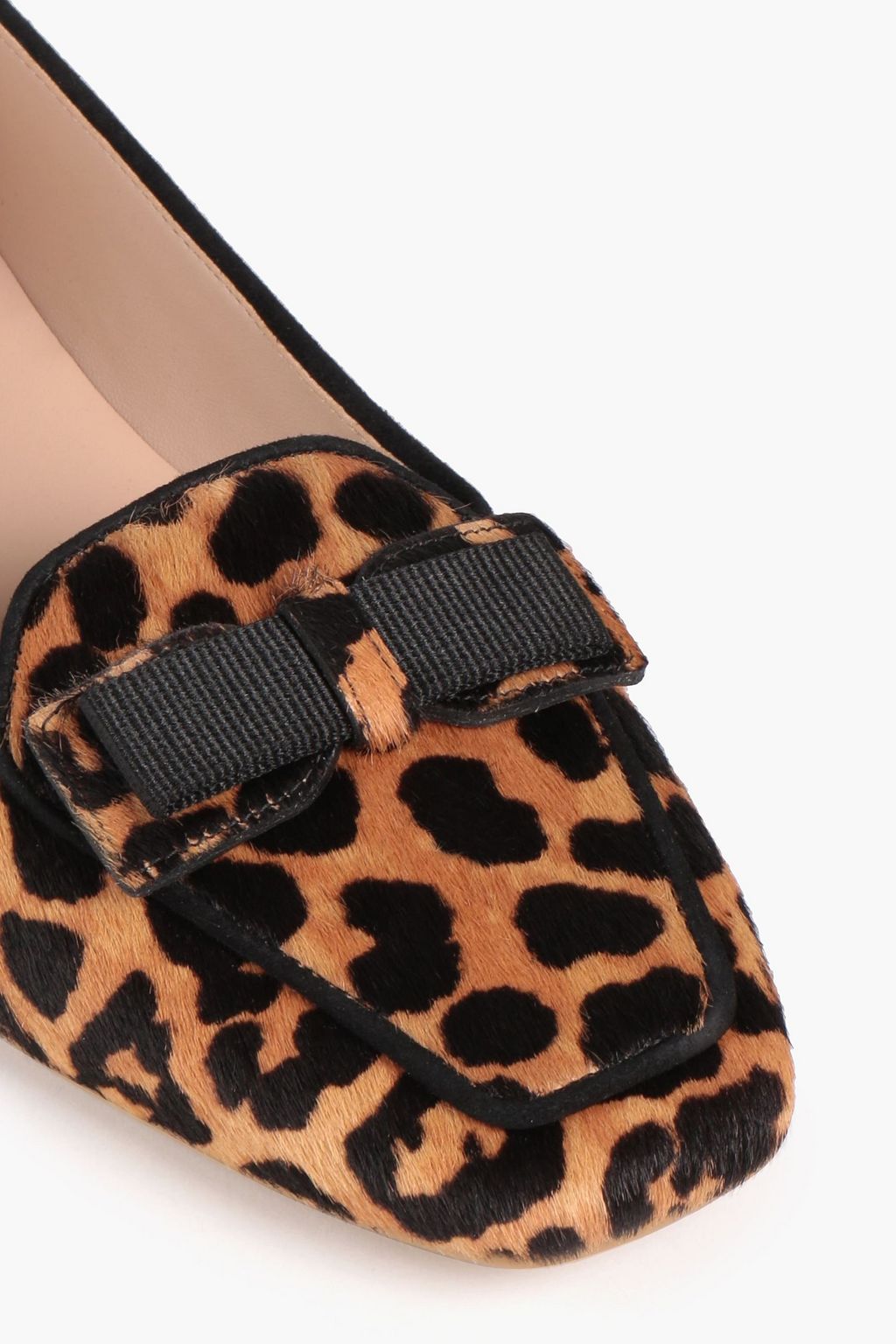 STUART WEITZMAN Linda leopard-print calf hair loafers