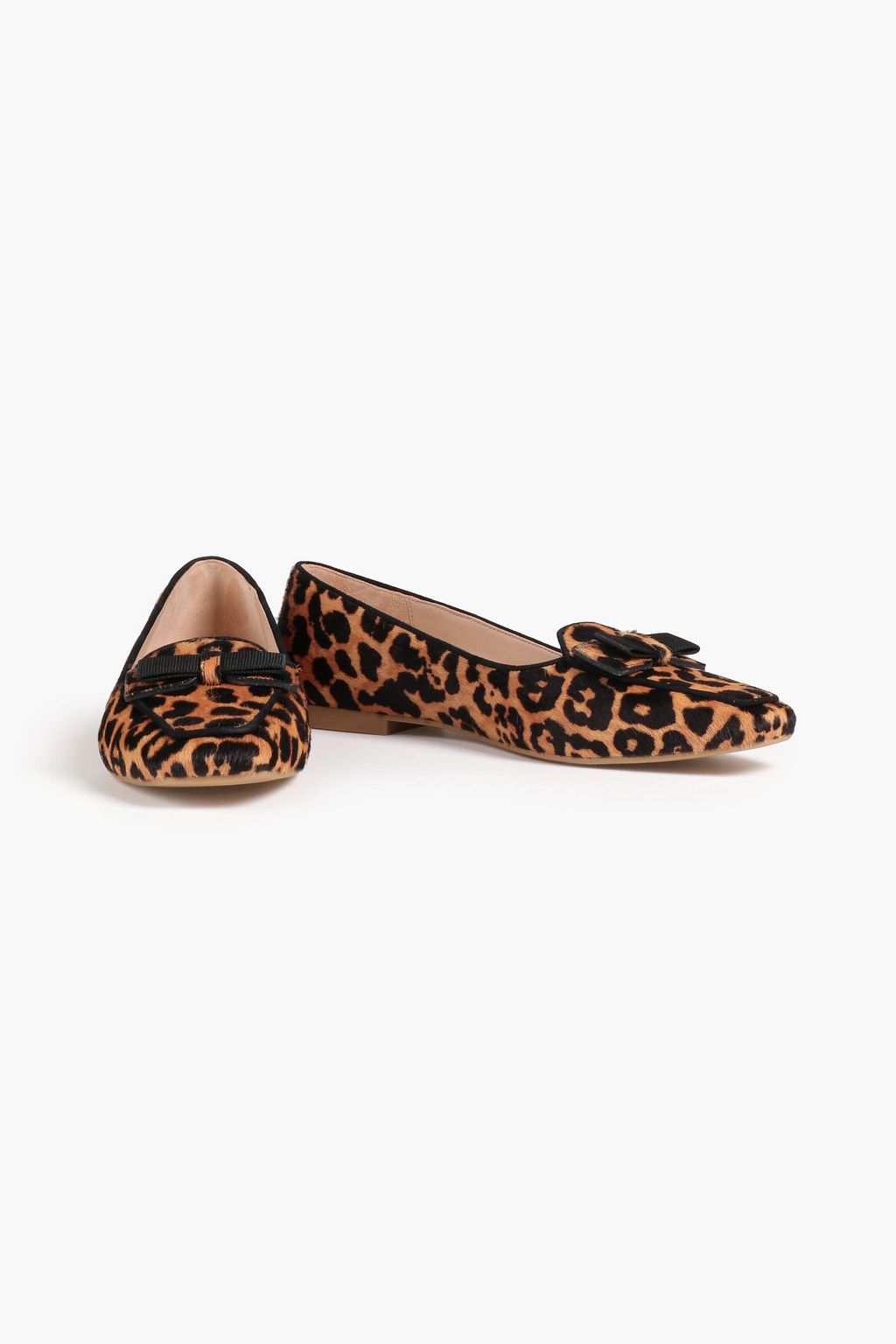 STUART WEITZMAN Linda leopard-print calf hair loafers
