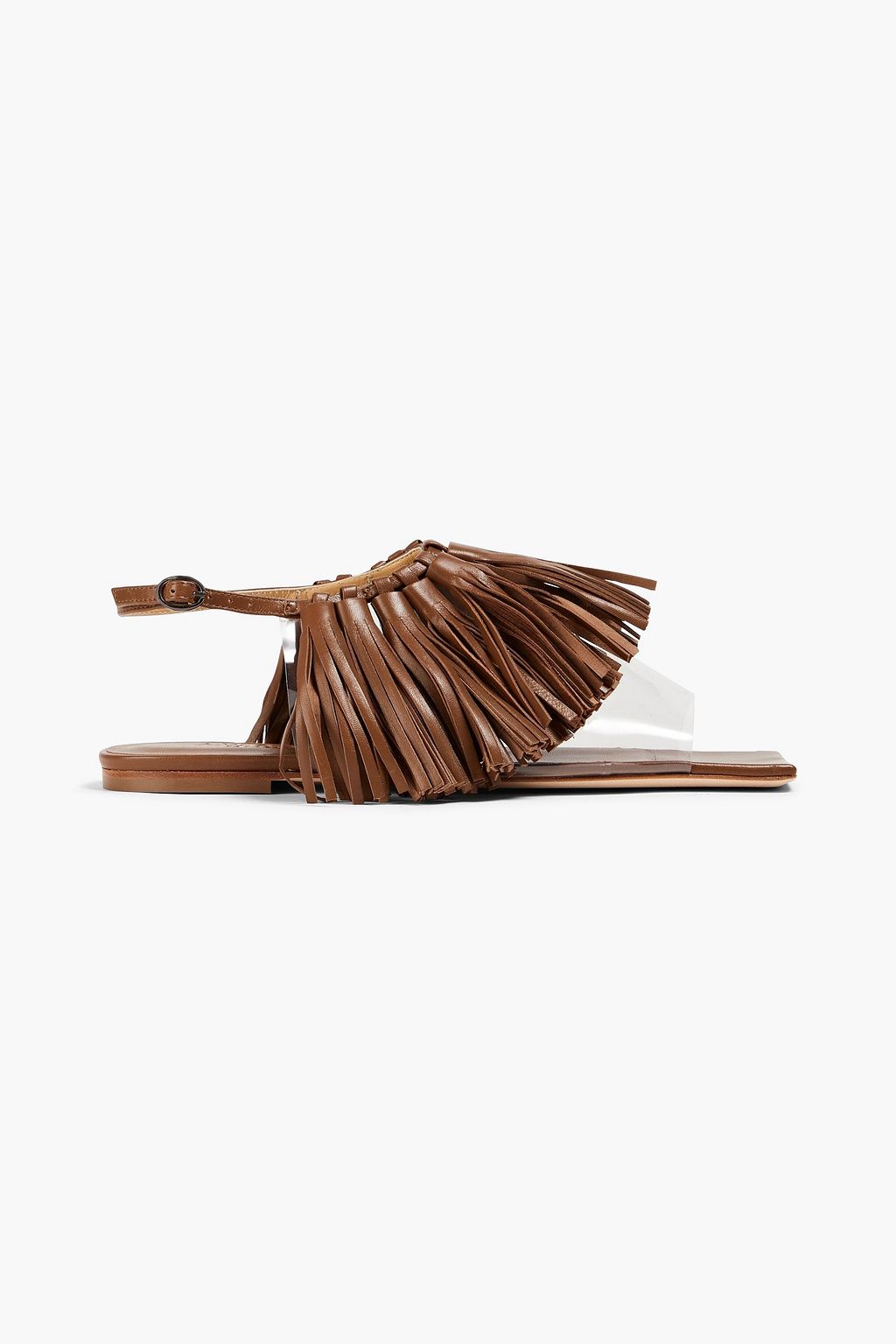 Leather fringe best sale sandals