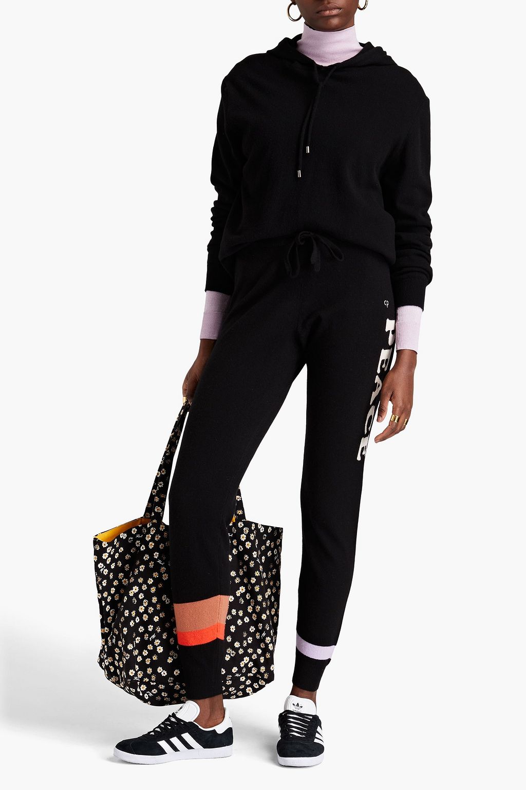 CHINTI & PARKER Intarsia wool and cashmere-blend track pants