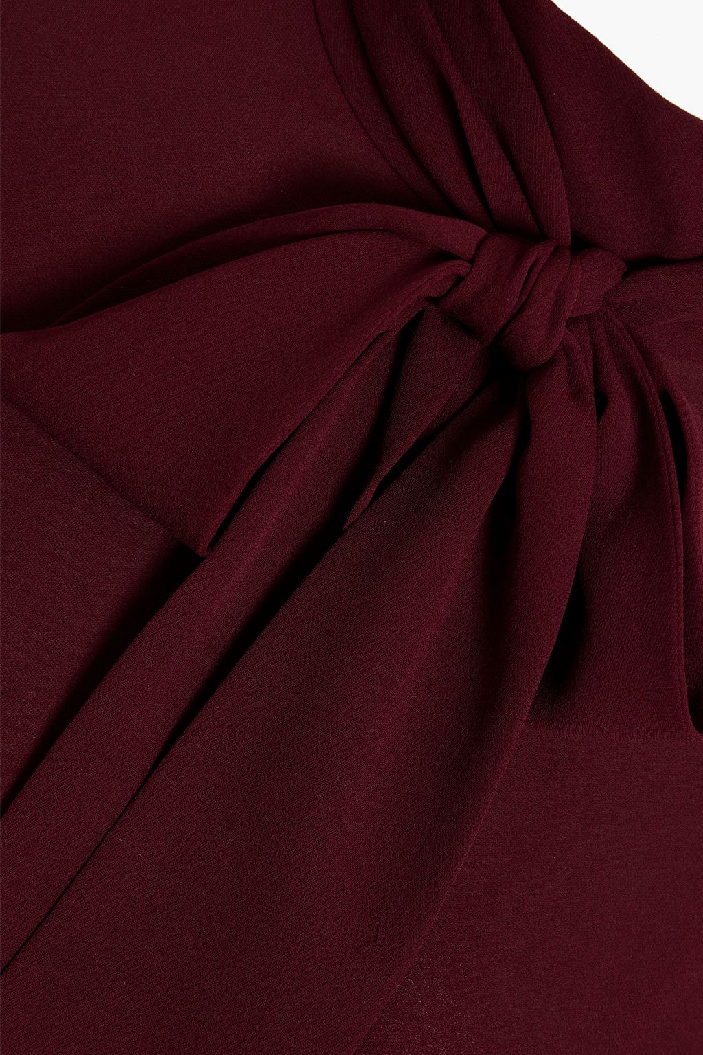 VALENTINO GARAVANI Asymmetric pussy-bow silk-crepe top