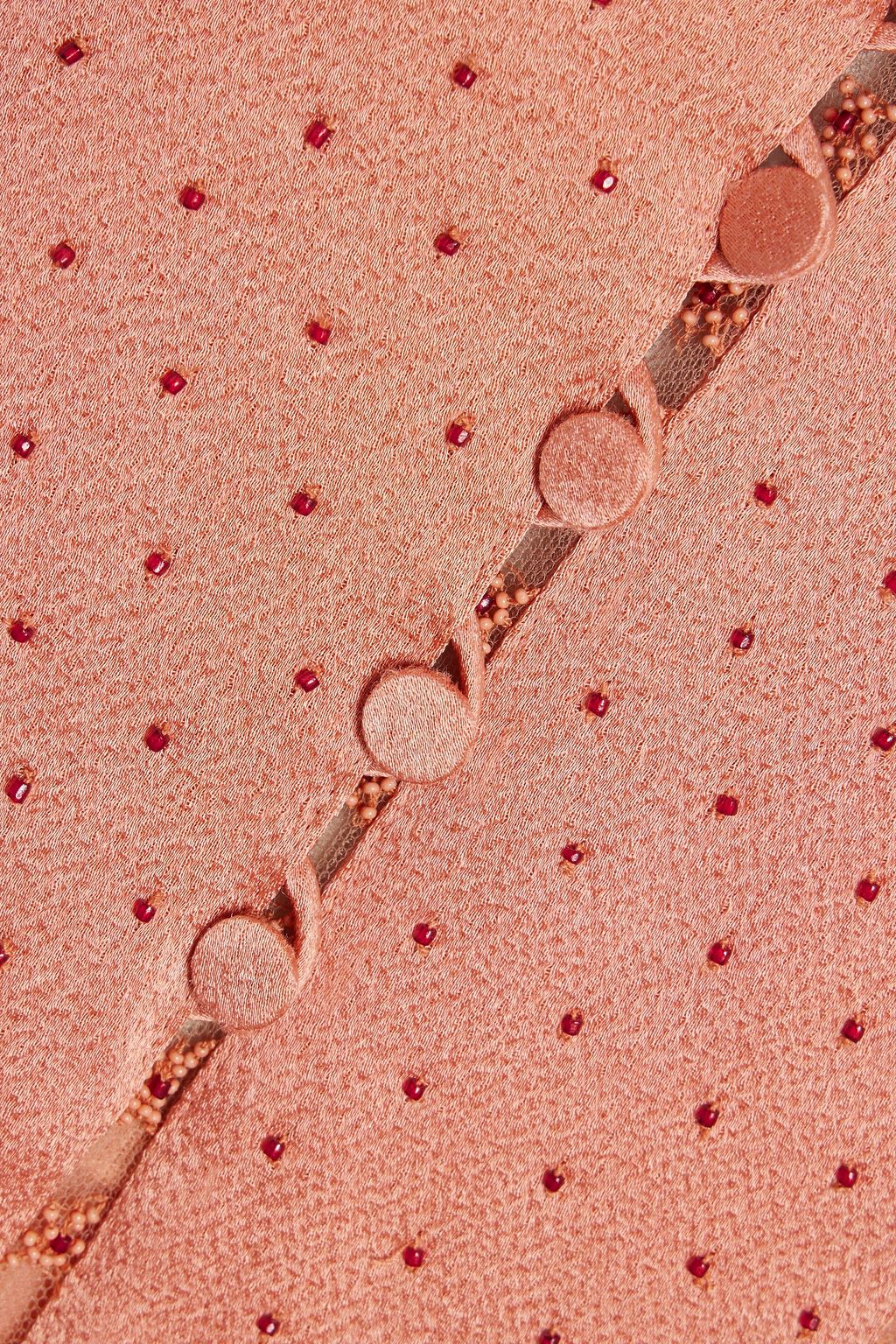 VALENTINO GARAVANI Embellished hammered-satin maxi dress
