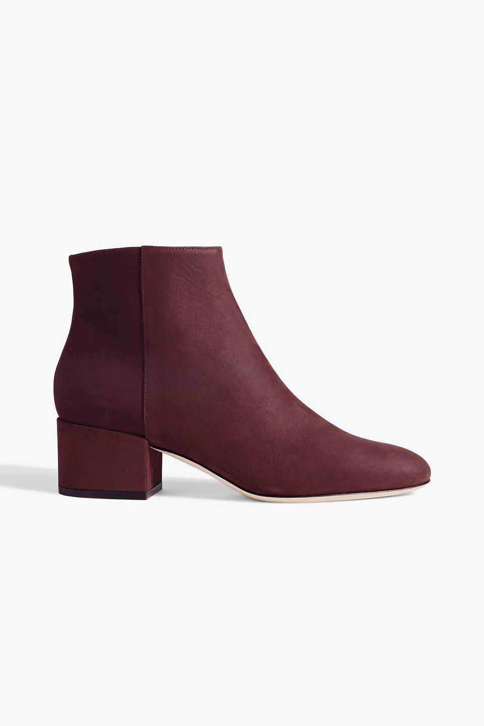 Sergio Rossi Virginia 45 Suede Ankle Boots In Burgundy