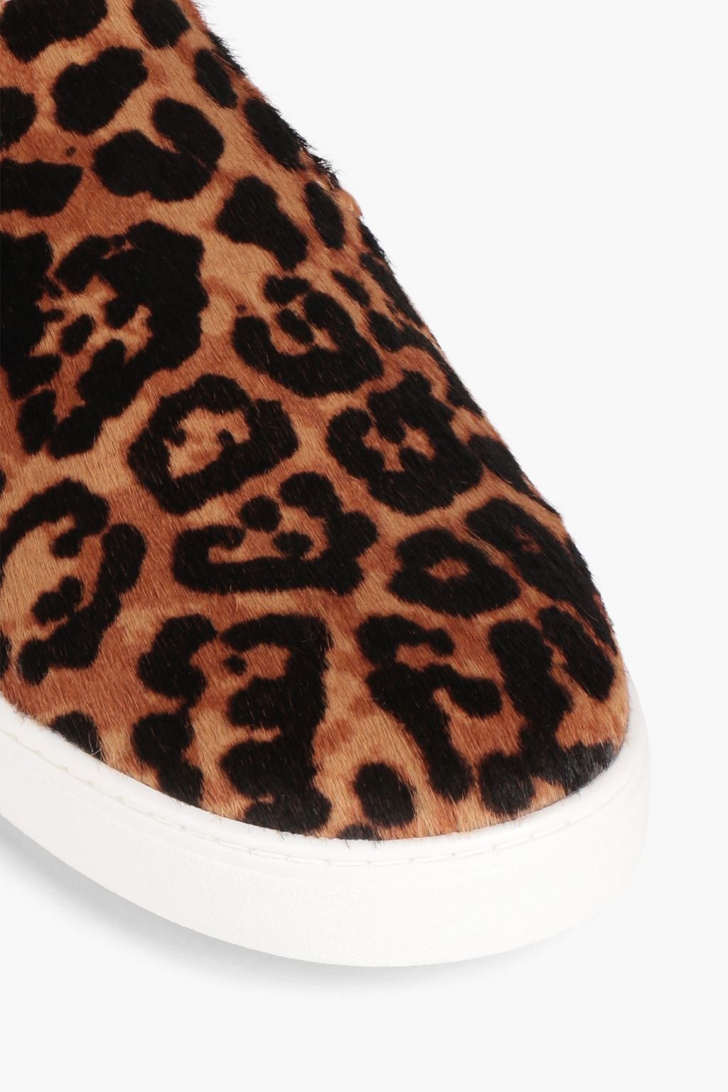 STUART WEITZMAN Daryl Slip-ons aus Kalbshaar mit Leopardenprint