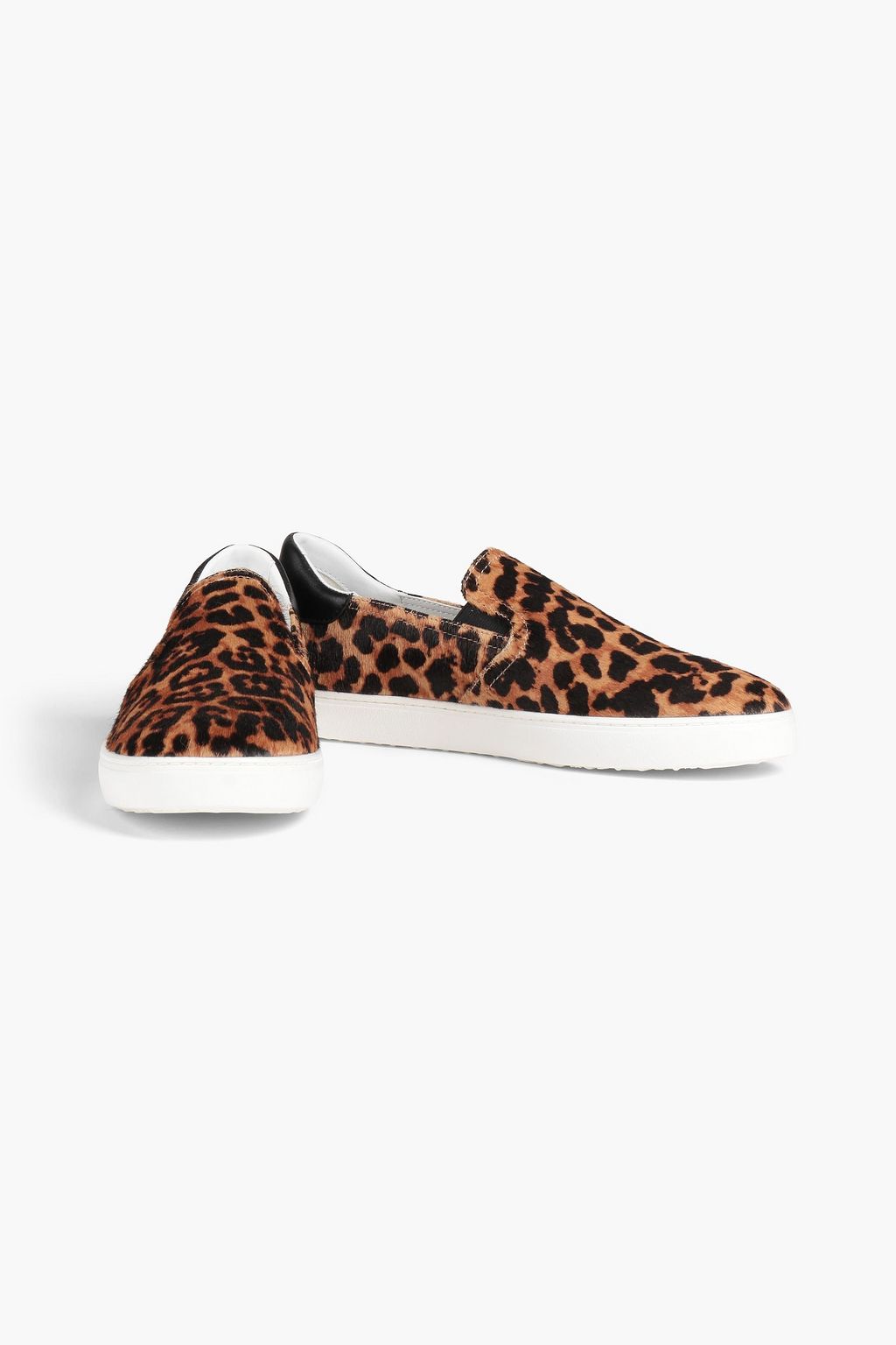 STUART WEITZMAN Daryl Slip-ons aus Kalbshaar mit Leopardenprint