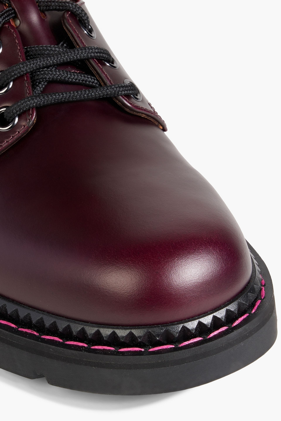 Shop Valentino Always Leather Boots In Merlot